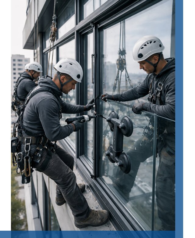 Витражное остекление зданий в Сосновоборске от 3621 р. | ВЫСОТНИК-Ссб