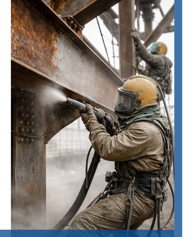 Пескоструйная очистка металлоконструкций в Сосновоборске по 621 р.  ВЫСОТНИК-Ссб