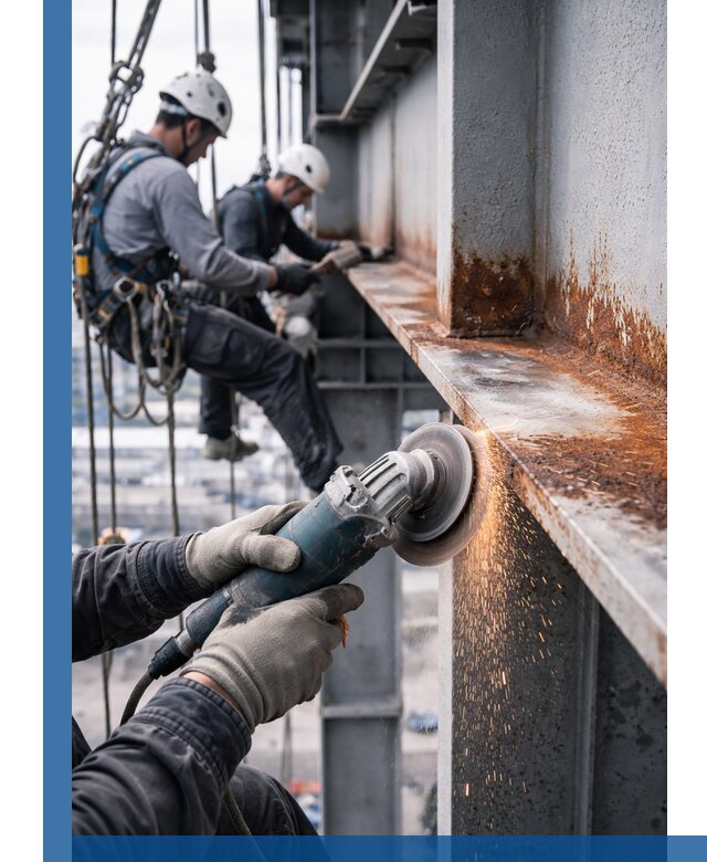 Зачистка металла от ржавчины и подготовка поверхностей в Сосновоборске