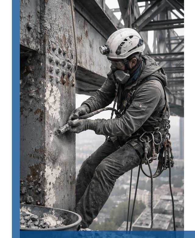 Удаление старой краски с металлических конструкций в Сосновоборске