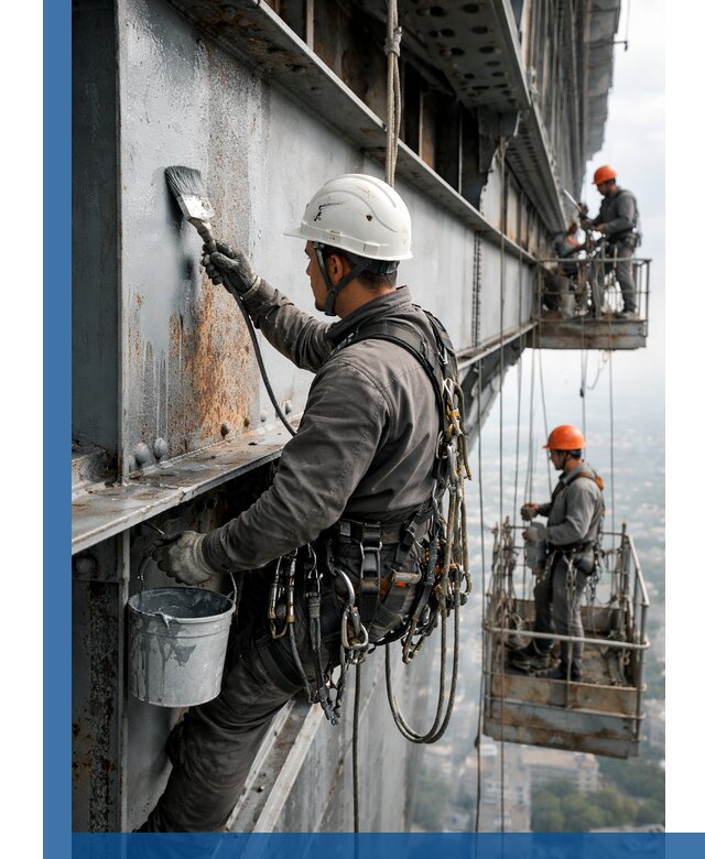 Покраска металлоконструкций на высоте в Сосновоборске профессионально