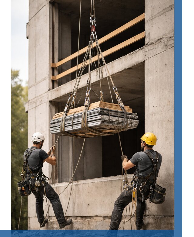 Подъем материала на этаж веревками в Сосновоборске от 1552 р. | ВЫСОТНИК-Ссб