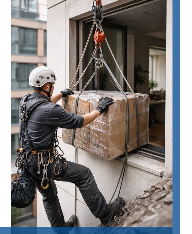 Подъем груза через окно в Сосновоборске от 4655 р. | ВЫСОТНИК-Ссб