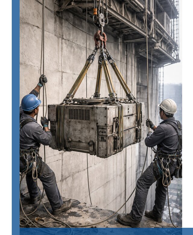 Такелажные работы на высоте, подъем и монтаж грузов в Сосновоборске