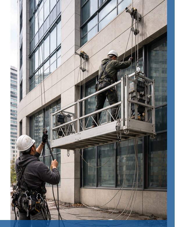 Монтаж и подъем фасадной люльки в Сосновоборске от 12414 р. | ВЫСОТНИК-Ссб