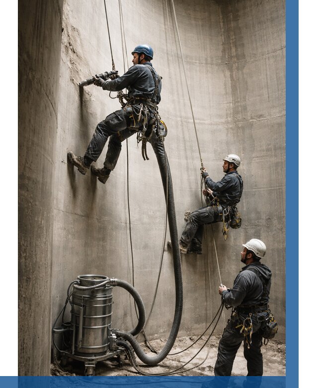 Зачистка силосов в Сосновоборске от 4655 р. Договор и смета ВЫСОТНИК-Ссб