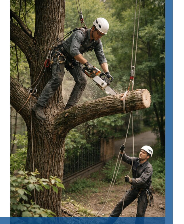 Спил деревьев альпинистами в Сосновоборске от 8276 р. | ВЫСОТНИК-Ссб