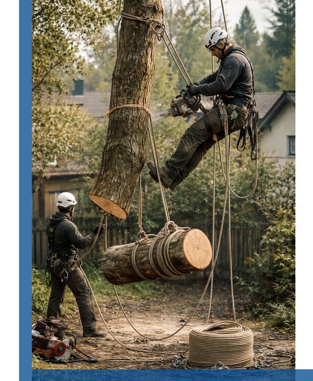 Валка деревьев частями в Сосновоборске, безопасно и аккуратно