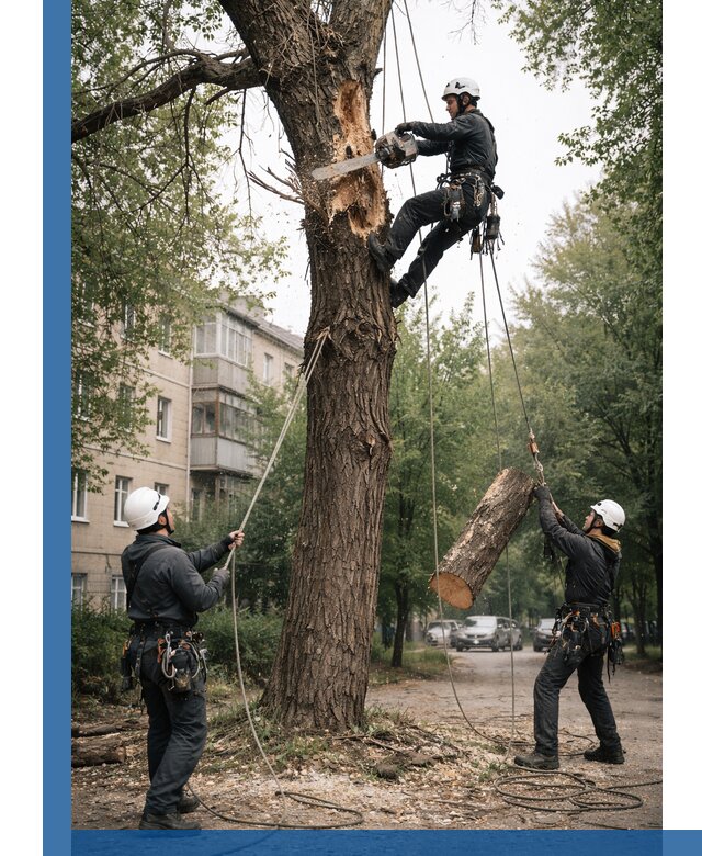 Срочное удаление аварийных деревьев в Сосновоборске с гарантией безопасности