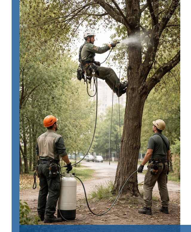 Обработка деревьев от вредителей в Сосновоборске профессиональная защита