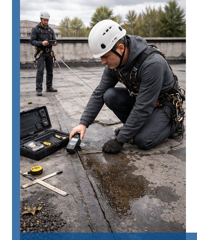 Обследование кровли на протечки и выявление дефектов в Сосновоборске