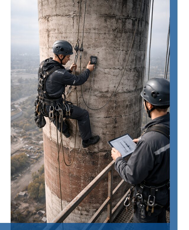 Обследование дымовой трубы в Сосновоборске от 8276 р. | ВЫСОТНИК-Ссб