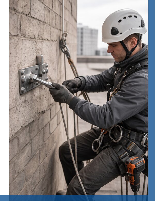 Установка анкерных точек в Сосновоборске от 3621 р. | ВЫСОТНИК-Ссб