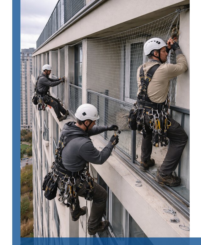 Профессиональный монтаж защитной сетки от птиц в Сосновоборске