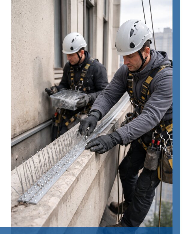 Установка шипов от птиц в Сосновоборске от 879 р. | ВЫСОТНИК-Ссб